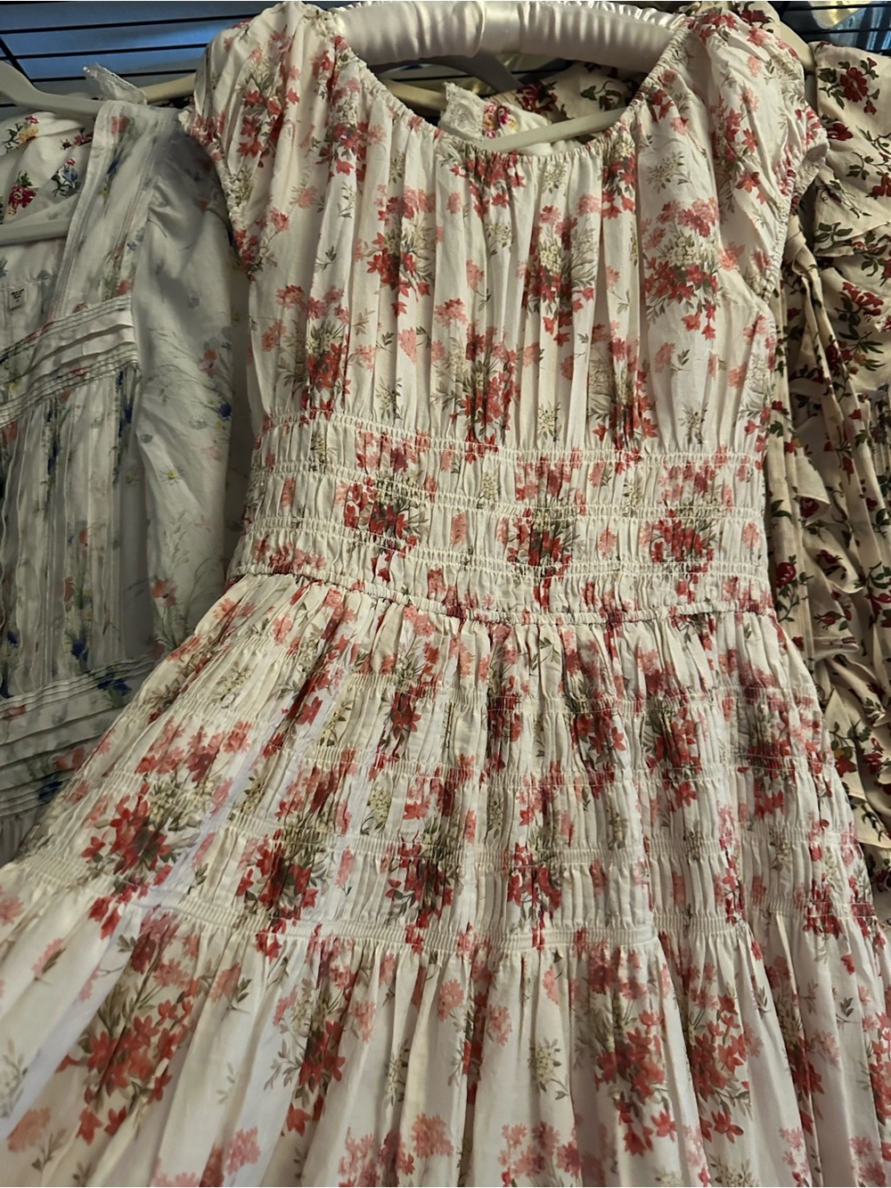 NWT $350 DOEN QUINETTE DRESS in IVORY LANTANA FLORAL Sz Medium - Picture 13 of 16